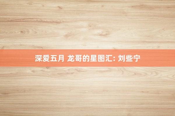深爱五月 龙哥的星图汇: 刘些宁