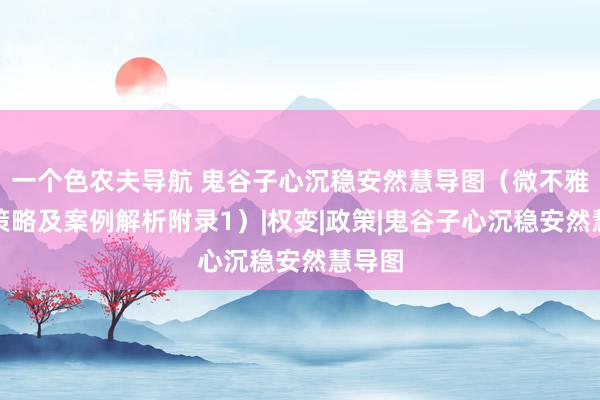 一个色农夫导航 鬼谷子心沉稳安然慧导图（微不雅解纷策略及案例解析附录1）|权变|政策|鬼谷子心沉稳安然慧导图