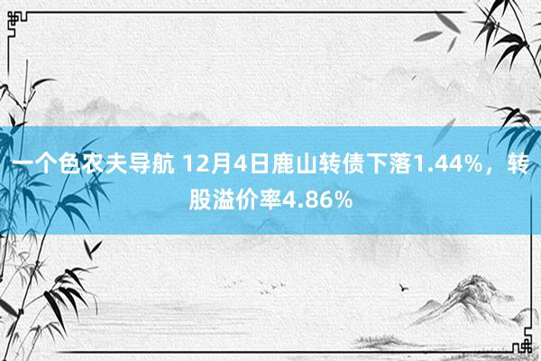 一个色农夫导航 12月4日鹿山转债下落1.44%，转股溢价率4.86%