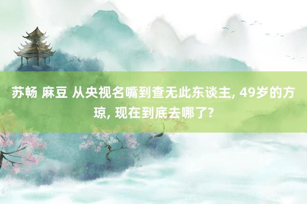 苏畅 麻豆 从央视名嘴到查无此东谈主, 49岁的方琼, 现在到底去哪了?