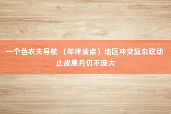 一个色农夫导航 （年终清点）地区冲突复杂联动 止战息兵仍不庞大
