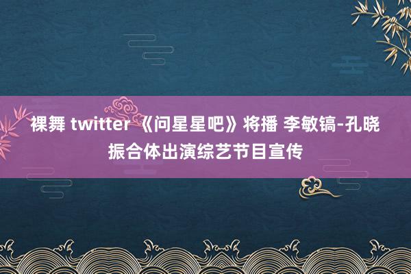 裸舞 twitter 《问星星吧》将播 李敏镐-孔晓振合体出演综艺节目宣传