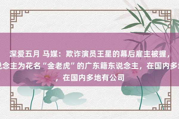 深爱五月 马媒：欺诈演员王星的幕后雇主被握，嫌疑东说念主为花名“金老虎”的广东籍东说念主，在国内多地有公司
