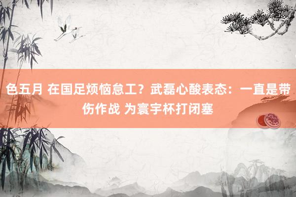 色五月 在国足烦恼怠工？武磊心酸表态：一直是带伤作战 为寰宇杯打闭塞