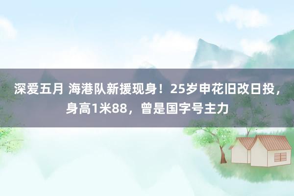 深爱五月 海港队新援现身！25岁申花旧改日投，身高1米88，曾是国字号主力