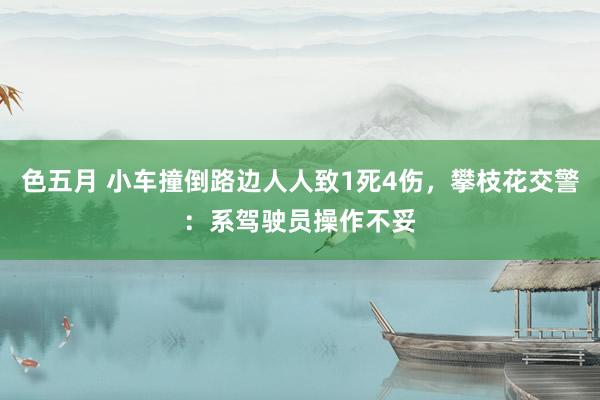 色五月 小车撞倒路边人人致1死4伤，攀枝花交警：系驾驶员操作不妥