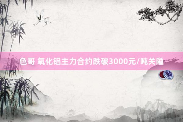 色哥 氧化铝主力合约跌破3000元/吨关隘