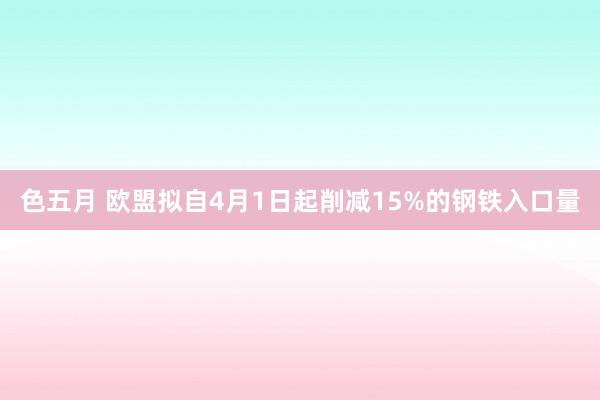 色五月 欧盟拟自4月1日起削减15%的钢铁入口量