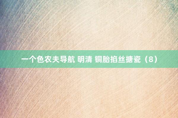 一个色农夫导航 明清 铜胎掐丝搪瓷（8）