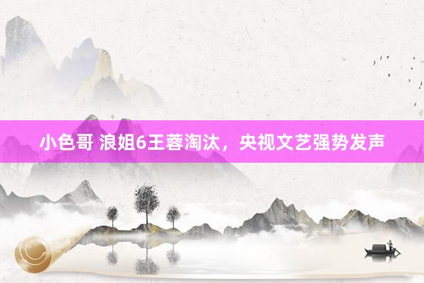 小色哥 浪姐6王蓉淘汰，央视文艺强势发声