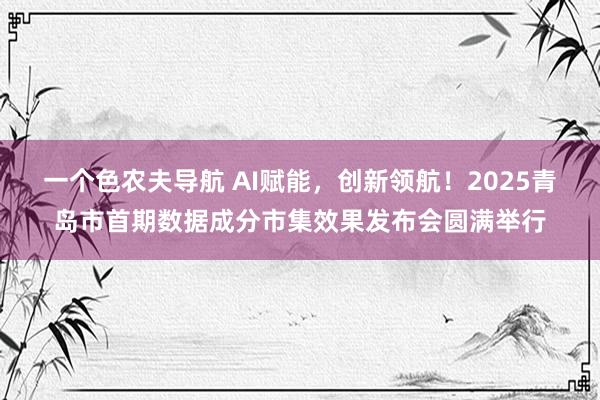 一个色农夫导航 AI赋能，创新领航！2025青岛市首期数据成分市集效果发布会圆满举行