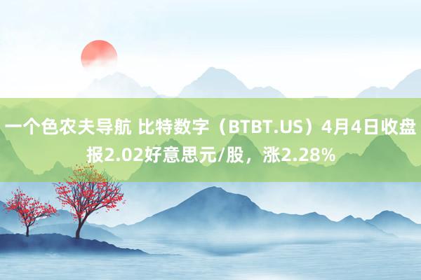 一个色农夫导航 比特数字（BTBT.US）4月4日收盘报2.02好意思元/股，涨2.28%