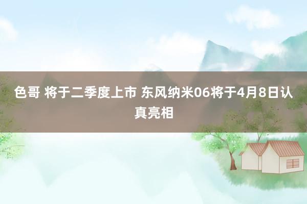 色哥 将于二季度上市 东风纳米06将于4月8日认真亮相