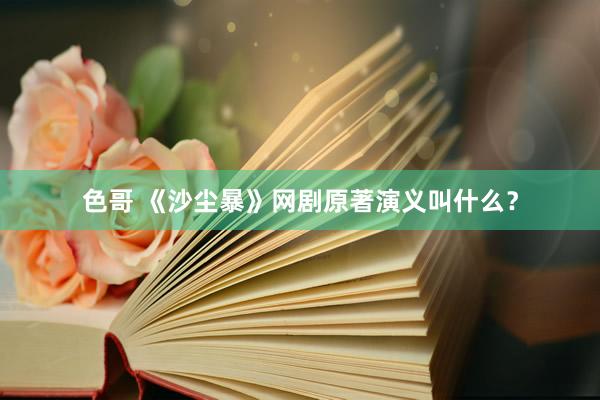 色哥 《沙尘暴》网剧原著演义叫什么？