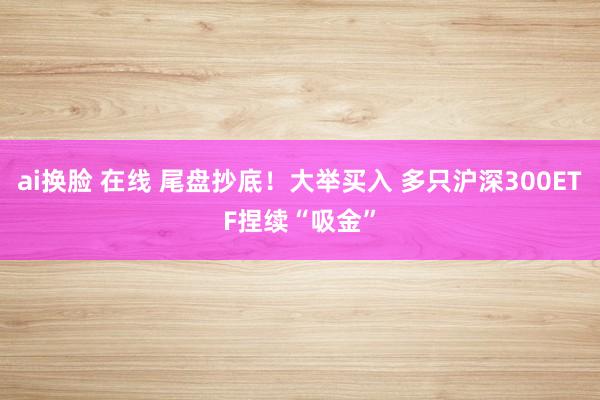 ai换脸 在线 尾盘抄底！大举买入 多只沪深300ETF捏续“吸金”