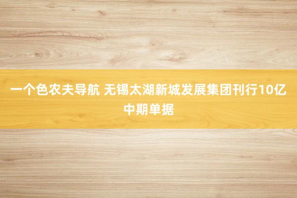 一个色农夫导航 无锡太湖新城发展集团刊行10亿中期单据