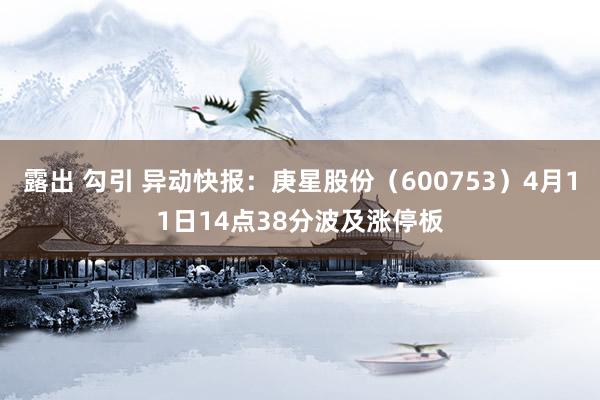露出 勾引 异动快报：庚星股份（600753）4月11日14点38分波及涨停板