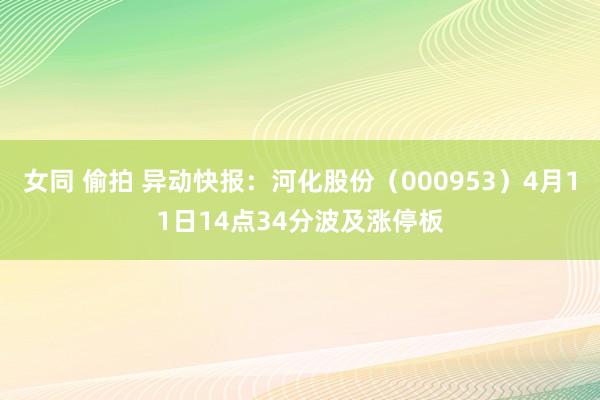 女同 偷拍 异动快报：河化股份（000953）4月11日14点34分波及涨停板