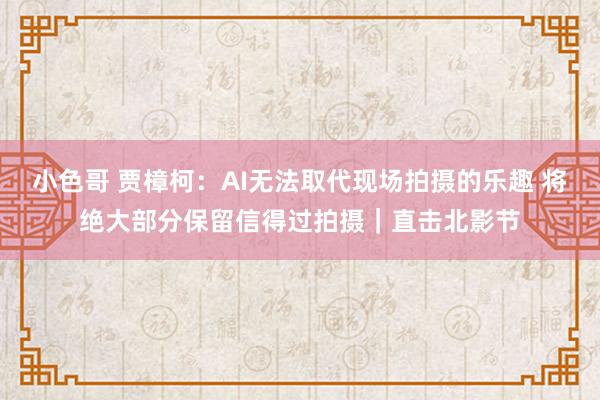 小色哥 贾樟柯：AI无法取代现场拍摄的乐趣 将绝大部分保留信得过拍摄｜直击北影节
