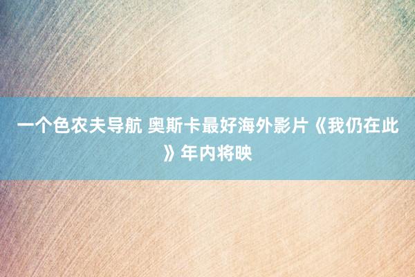 一个色农夫导航 奥斯卡最好海外影片《我仍在此》年内将映