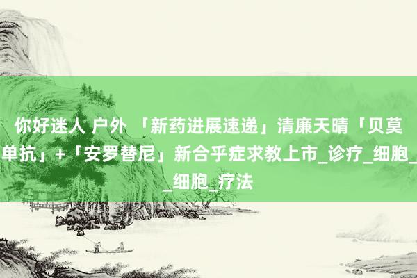 你好迷人 户外 「新药进展速递」清廉天晴「贝莫苏拜单抗」+「安罗替尼」新合乎症求教上市_诊疗_细胞_疗法